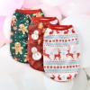 Christmas Dog Clothes Pet Dog Cat Christmas Cartoon Shirt Puppy Vest Christmas Shirt Chihuahua Poodle Plush Dog Clothes