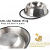 Pet Dog Cat Thick Stainless Steel Non-slip Feeding Bowl Pet Water bowl Dog Food Bowl Cat Food Bowl