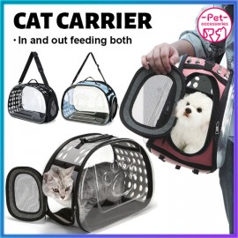 Pet Carrier bag for dog and cat Portable Transparent Bag Puppy Travel Breathable Transparent Collapsible Portable