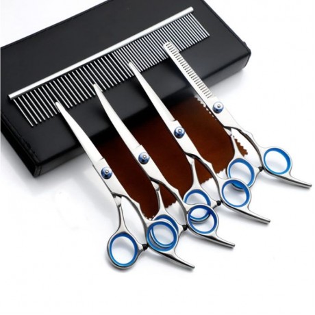 Pet Grooming Kit，Pet Beauty Scissors Stainless Steel Pet Dog Gromming Scissors for Kitten Puppy Barber Cutting Tools Kit Cat Hair Cutting Tools Set Pet Grooming Comb Pet Grooming Shears Tool